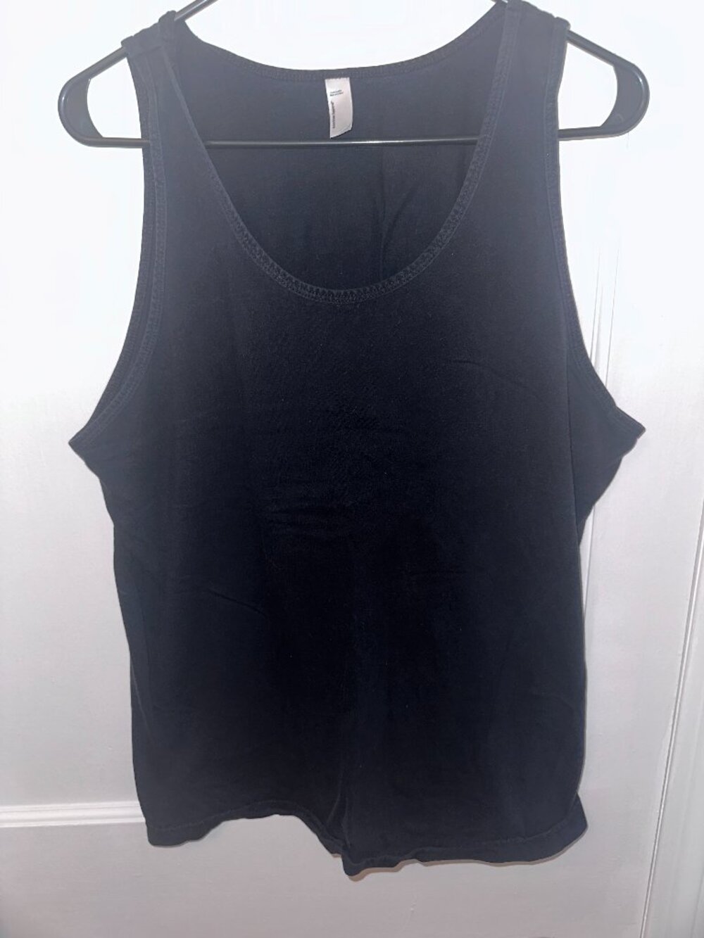Men's Black American Apparel Tank Cotton Men's Large - Picture 2 of 5